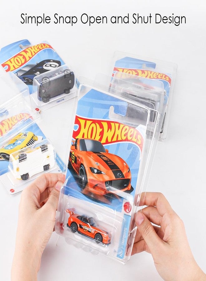 Baskiss 36 Pack Clear Protector Cases for Model Cars, Clamshell Display Holder, Protective Packs Vehicle Blister Pack Covers Compatible with Hot Wheels for Storage (36) - Image 3